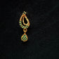 Dazzling Gold Plated Green Color Stone Necklace With Earrings In Arizona