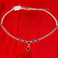 Alluring American Diamond Blue And White Stone Worked Hip Chain Near me