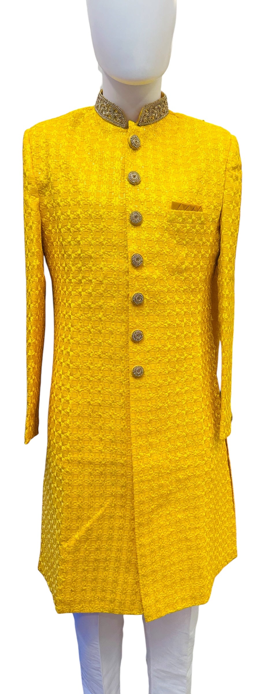 Yellow Color Sherwani Suits For Men In Chandler