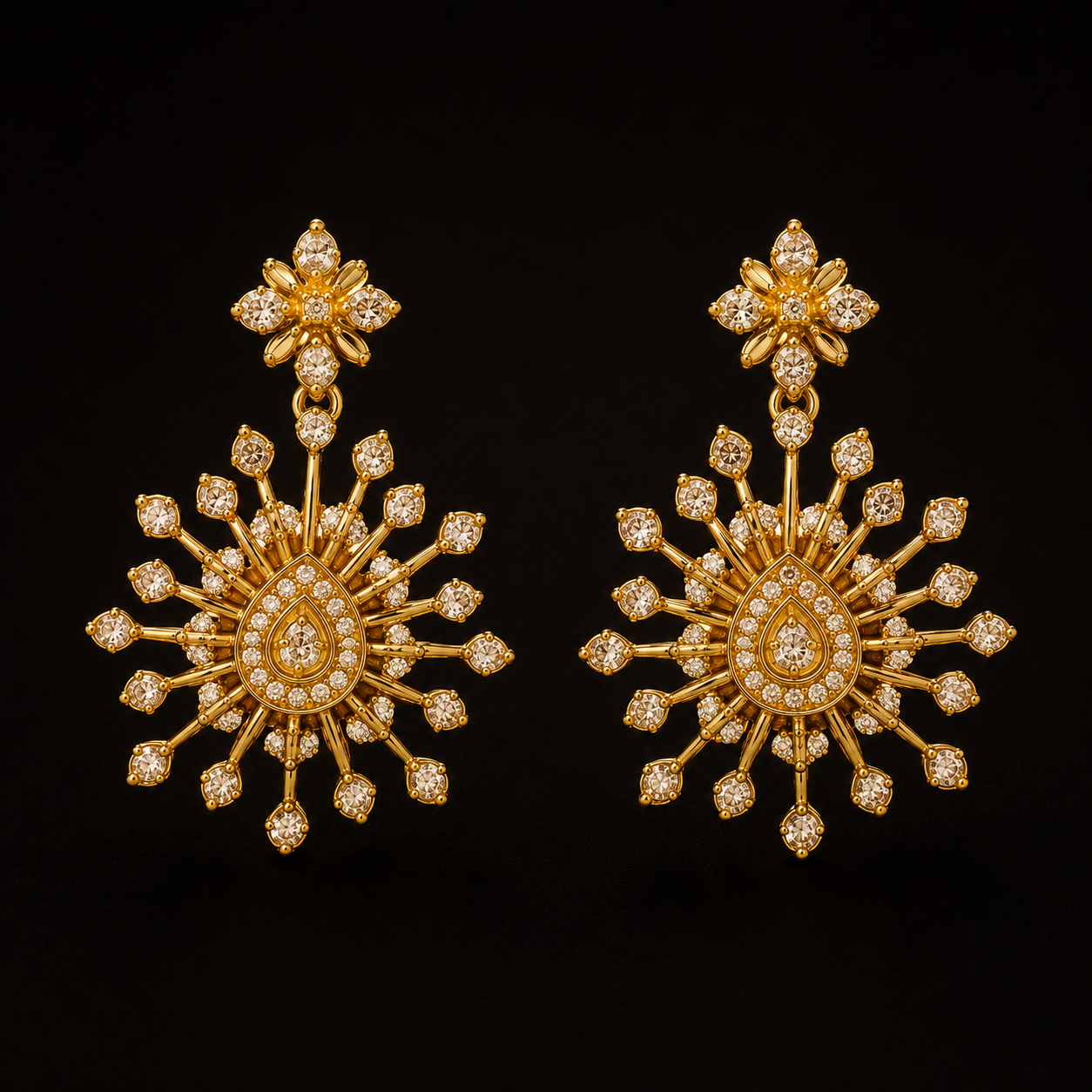 Attractive Gold Plated white  Stones  Necklace set