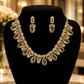 Gorgeous Gold plated Crystal Clear Stone Necklace set