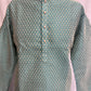 Elegant Teal Green Color Jacquard With Self Design Kurta Suits For Men