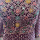 Elegant Purple Color Georgette With Embroidery And Sequins  Work Anarkali Gown