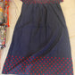 Comfy Blue And Red Boat Neck Nighty In USA