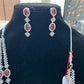 American Diamonds Necklace And Earrings with Red Stones in Chandler