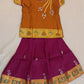 Fabulous Purple Color Embroidered And Stone Work Silk Langa Set