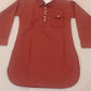 Traditional Red Color Designer Cotton Kurta Set For Kids In USA