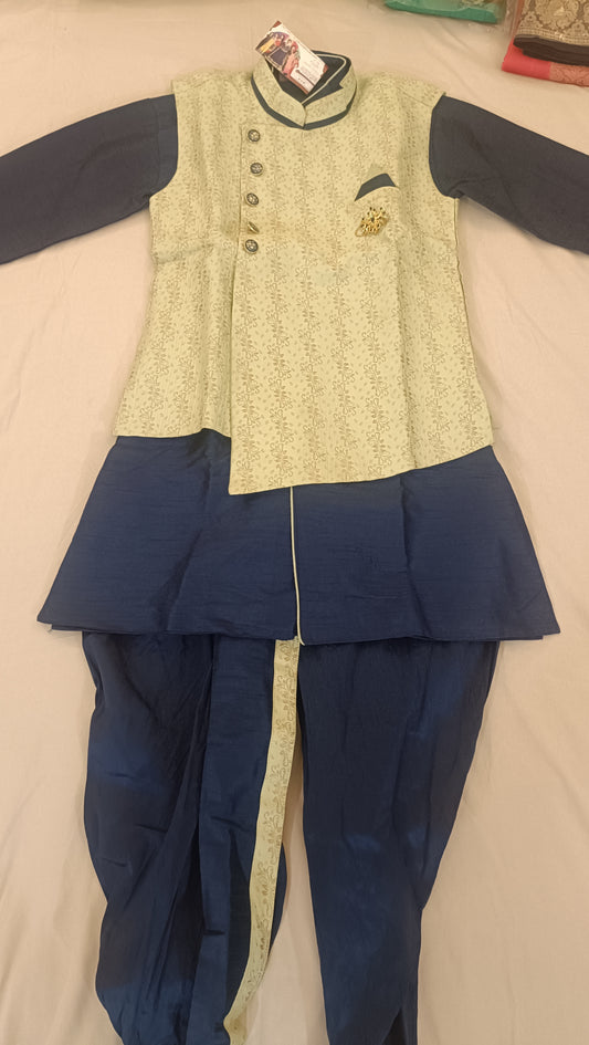 Appealing Blue Color Designer Silk Kurta With Pajama Set