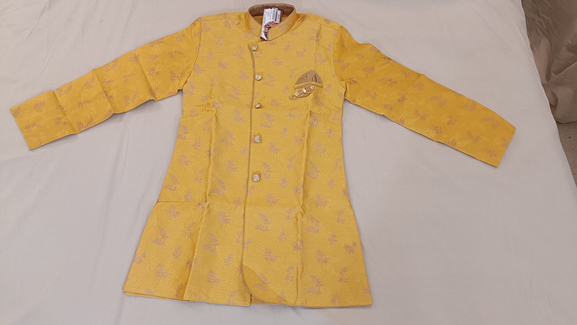 Charming Yellow Color Designer Silk Kurta With Pajama Set In USA