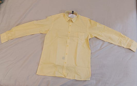 Pleasing Yellow Color Shirt With Full Sleeves For Men
