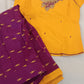 Beautiful Yellow Color Raw Silk Langa Set For Kids