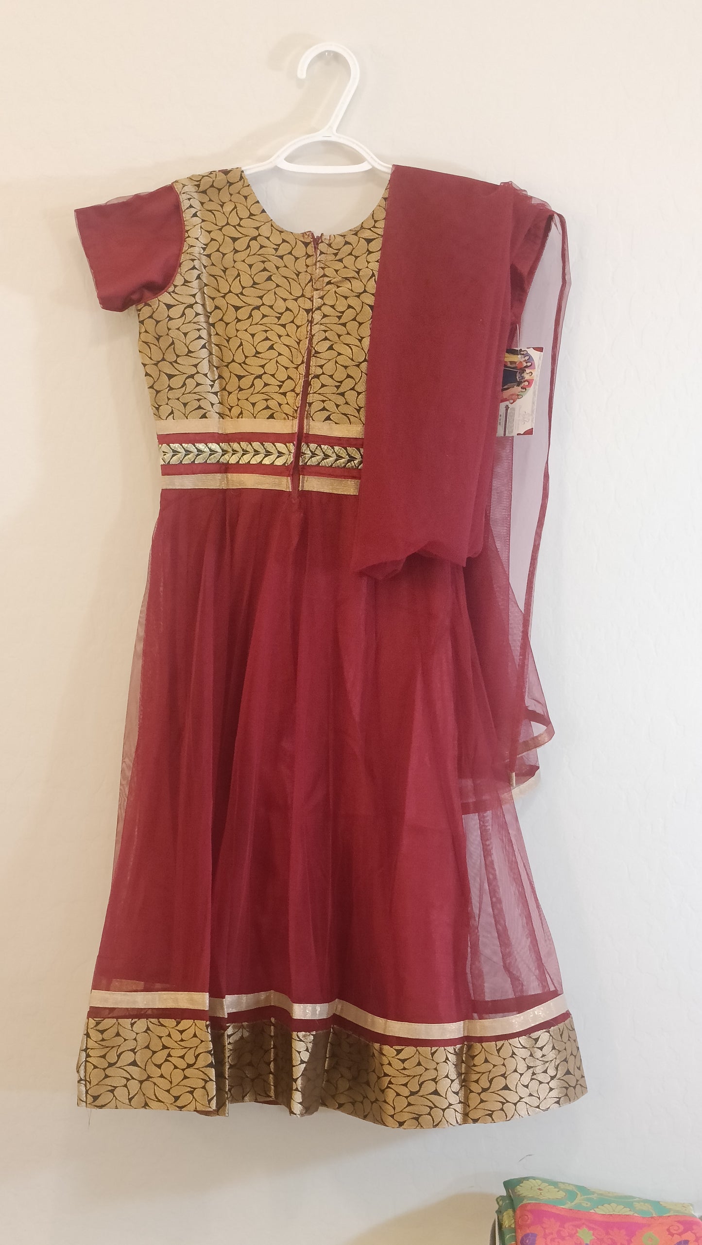 Pleasing Maroon Color Kurti With Embroidery Work In Gilbert