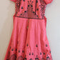 Gorgeous Light Pink Frock For Girls With Black Embroidery Work