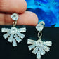 Stunning White Color American Diamond Earrings