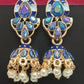 Antique Gold Stone Worked Earrings In USA