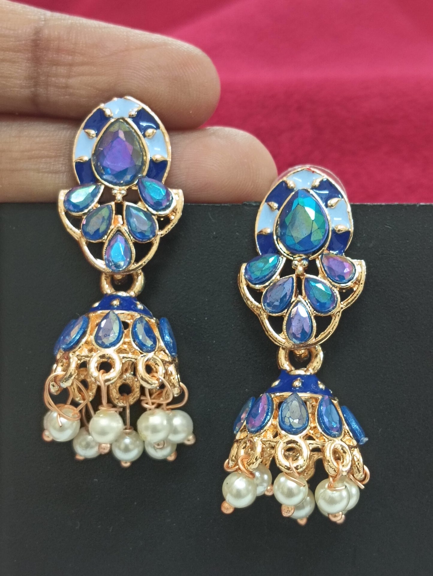 Stone Worked Earrings In Suncity