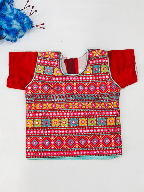  Embroidery And Sequins Work Kids Choli Sets in USA