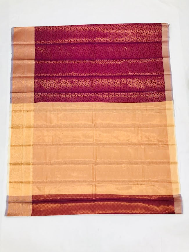 Art Silk With Contrast Border Unique Design Saree In Tempe