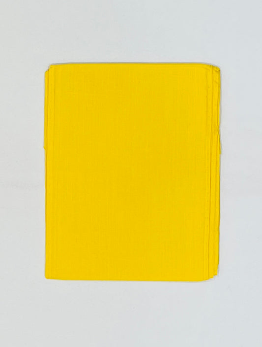 Attractive Bright Yellow Color Cotton Saree Falls