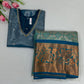Stunning Blue And Green Color Art Silk With Zari And Stone Work Langa Sets Near Me