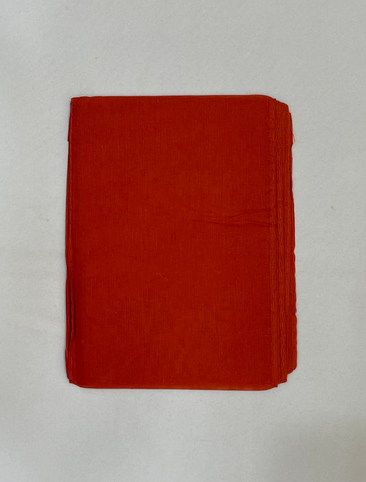 Beautiful Light Red Color Cotton Saree Falls