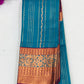 Delightful Teal Blue Color Art Silk With Contrast Border Unique Design Saree For Women