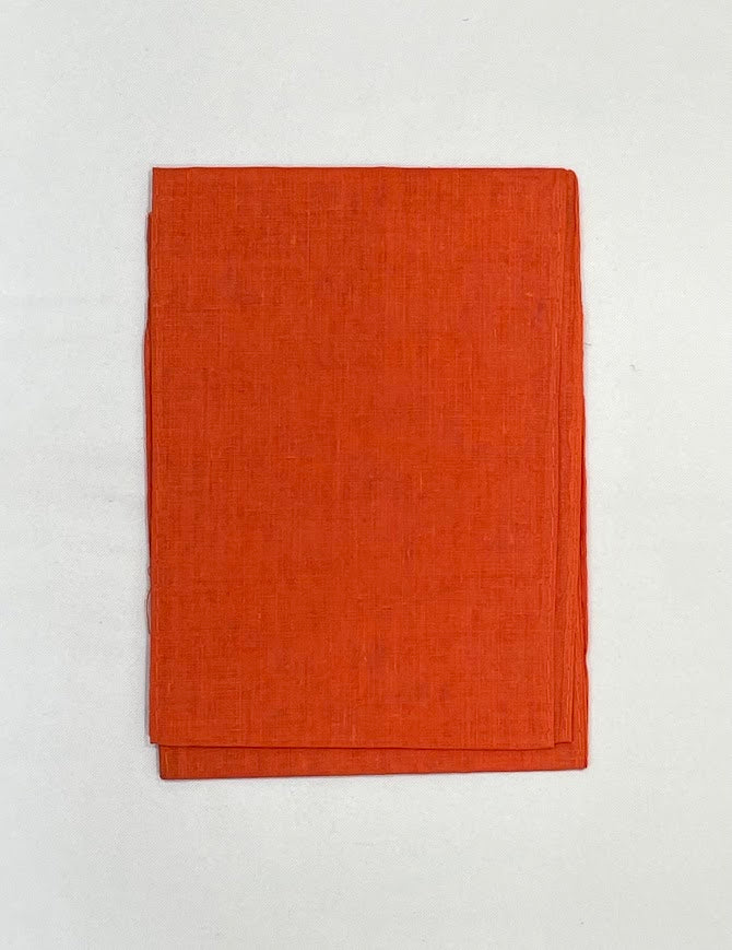 Attractive Orange Color Cotton Saree Falls