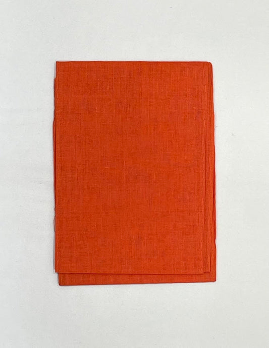 Attractive Orange Color Cotton Saree Falls