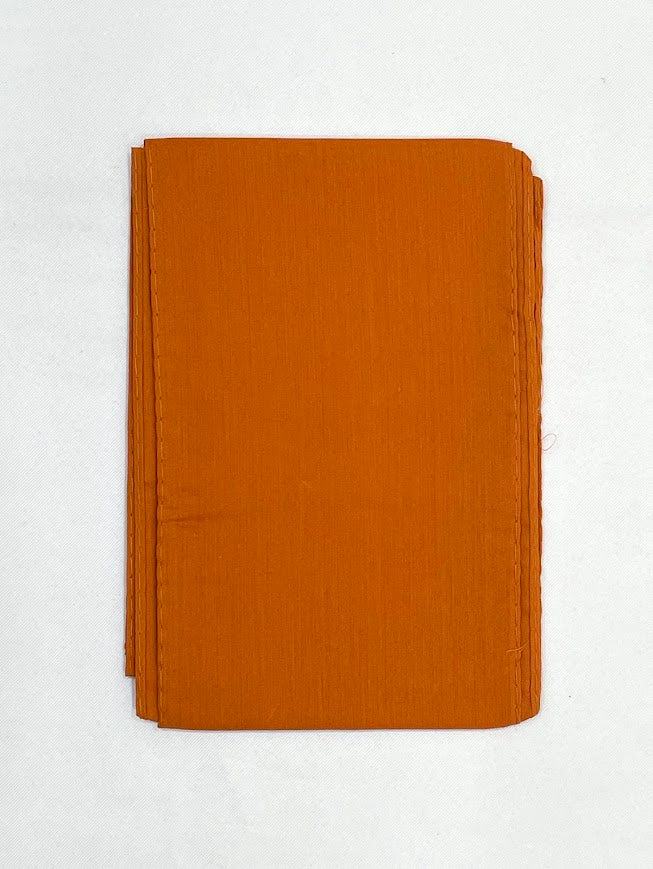 Charming Pumpkin Orange Color Cotton Saree Falls