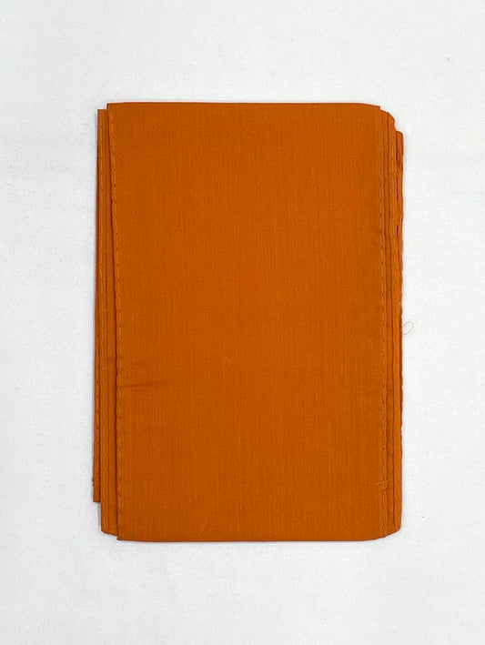 Charming Pumpkin Orange Color Cotton Saree Falls