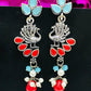 Beaded And Stone Work Earrings In Yuma