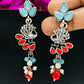 Appealing Multicolor Beaded And Stone Work Oxidized Earrings Near Me