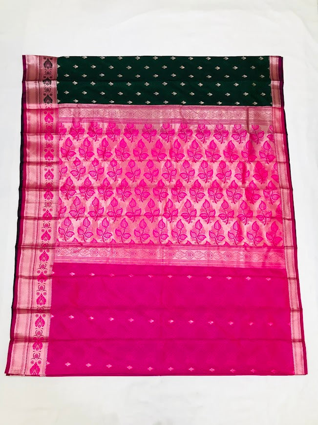 Dark Green Color Art Silk With Design Saree For Women In Suncity