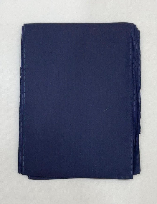 Elegant Dark Blue Color Cotton Saree Falls