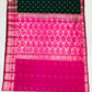 Dark Green Color Art Border Design Saree For Women In Buckeye