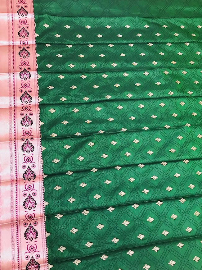 Dark Green Color Unique Design Saree For Women In Chandler