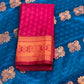 Silk Saree With Contrast Pallu And Contrast Blouse For Women