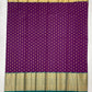 Dark Purple Color Pure Kanchi Silk With Gold Zari Work Saree In Yuma