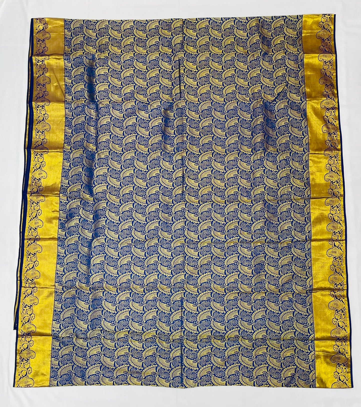 Blue Color Pure Kanchi Silk Saree In Mesa