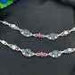 925 Antique Silver Multicolor Stone Anklet -11 Inches Near Me