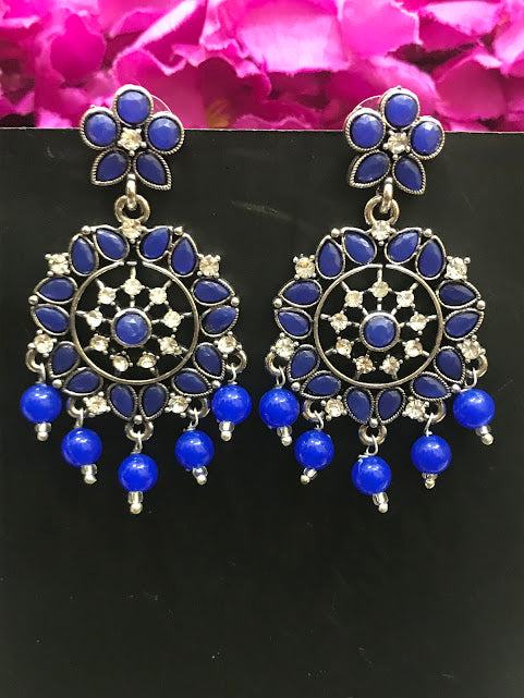 Stone And Beaded Work Earrings In Tucson