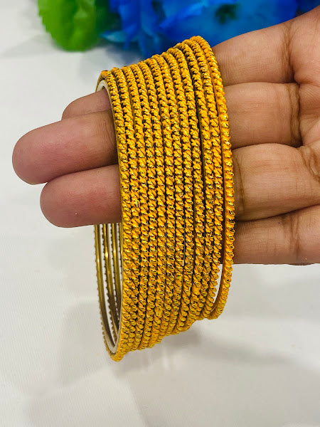  Yellow Color Gold Plated Bangles Near Me