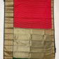 Red Color Pure Kanchi Silk With Gold Zari Work Saree In Mesa