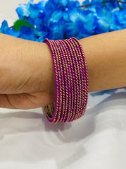 Gorgeous Purple Color Gold Plated Bangles Near Me