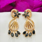 Beautiful Black Colored American Diamond Stoned Earrings For Women