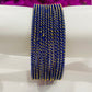 Pretty Dark Blue Color Gold Plated Bollywood Style Bangle Sets