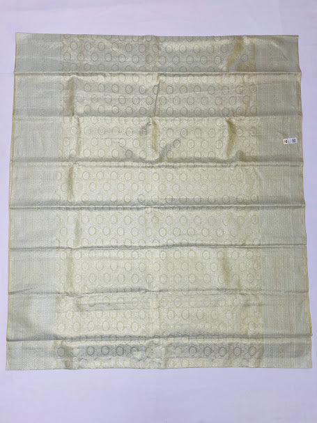 Pista Green Color Pure Kanchi Silk Saree With Gold And Silver Zari For Women  In Prescott