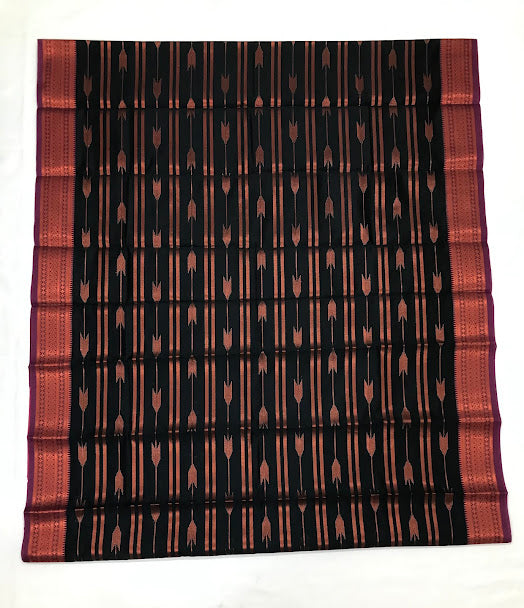 Black Color Art Silk With Design Saree For Women In Mesa