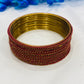 Maroon Color Antique Gold Designer Bangle Sets In USA