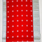  Red Color Pure Silk Saree With Silver Zari Work In Bull Head City